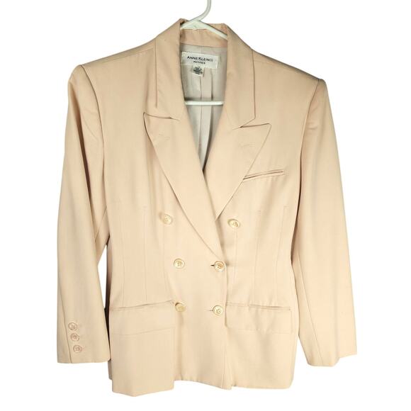 Anne Klein II Petites Blazer 100% Silk - Pink Cream - Size 10P - Picture 1 of 7